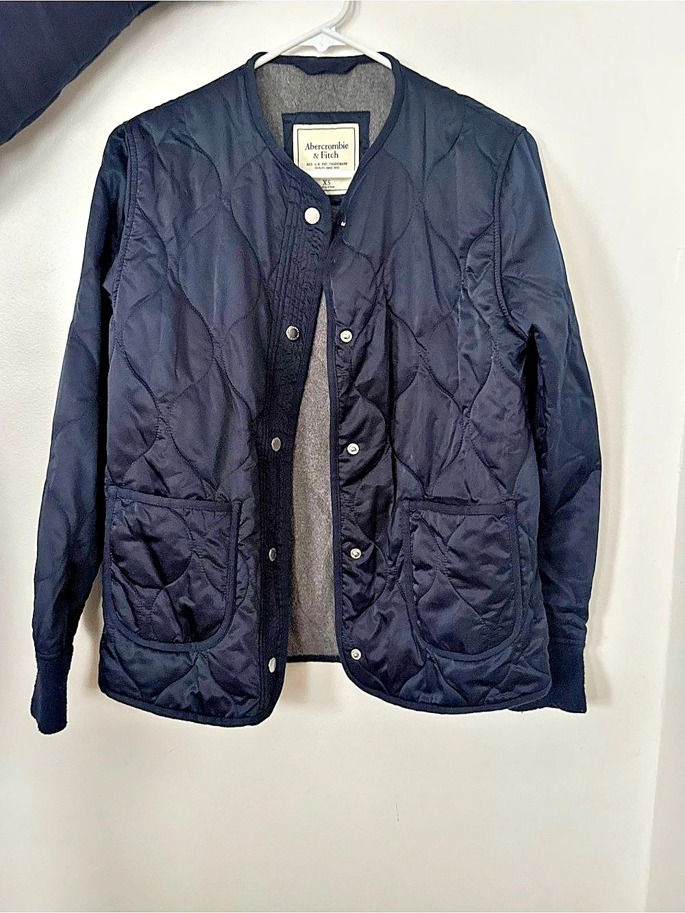 Abercrombie & Fitch Quilted Liner Jacket Black XS